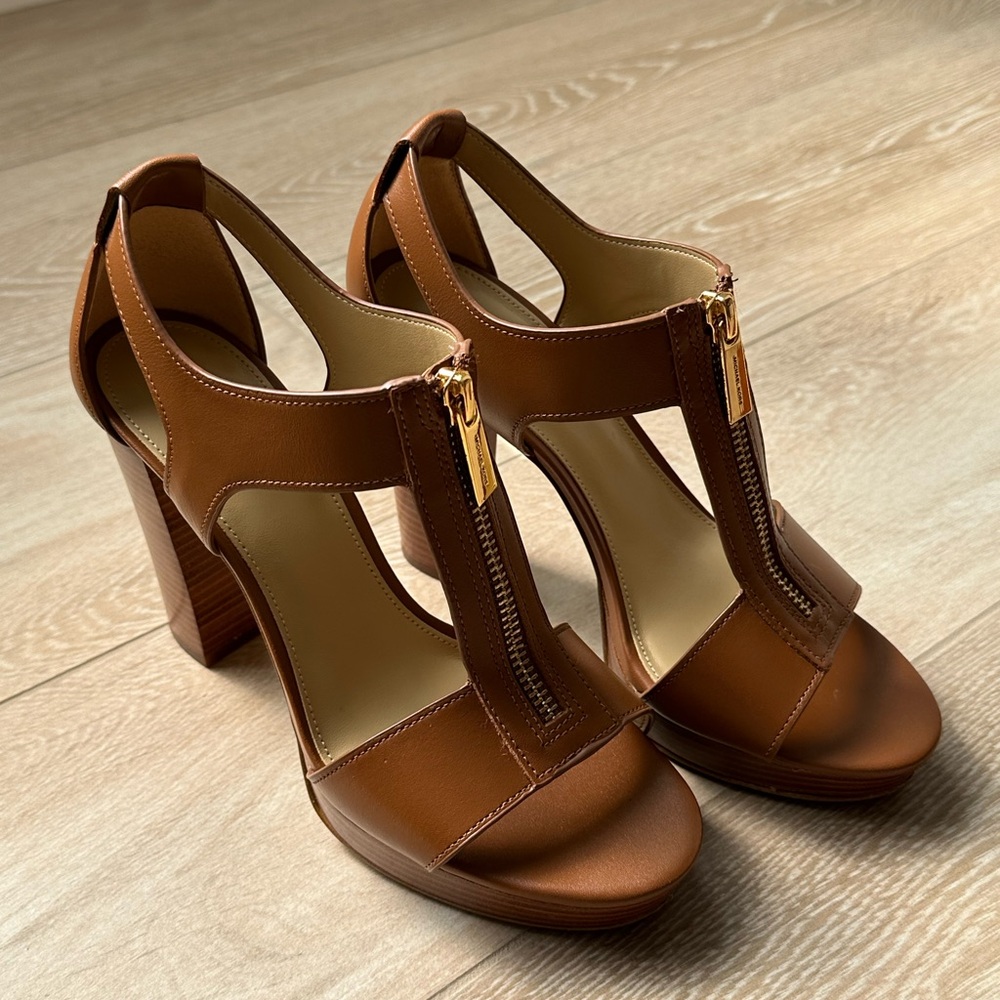 Michael Kors Brown Leather Women's Sandals - Picture 6 of 6